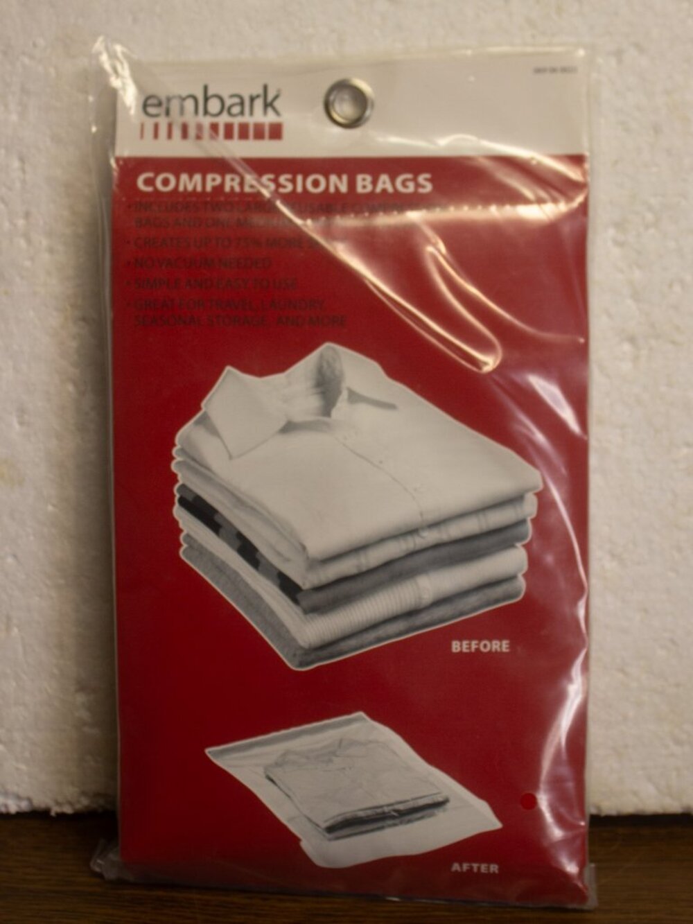 New in Package Embark Compression Bags Two Large and One Medium